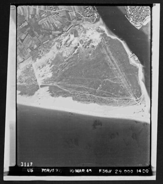 23.04 photo aerienne 1945 - Grand Site de France Dunes Sauvages de Gâvres à Quiberon